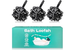 Amazerbst loofah,loofah Sponge for Women and Men,Pack of 3