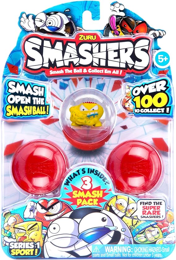 Zuru Smashers Collectible Series 1 Sports Themed 3Pack Amazon.es Juguetes y juegos