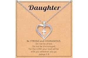 UPROMI Cross Necklace for Girls Back to School Gifts for Girls Baptism First Communion Confirmation Graduation Gifts