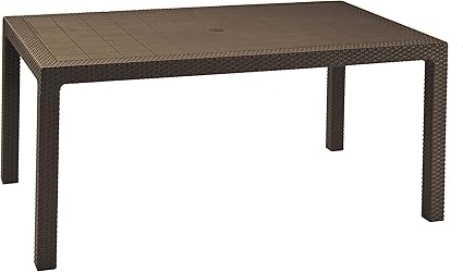Keter - Mesa comedor exterior Melody de 6 plazas, Color marrón: Amazon