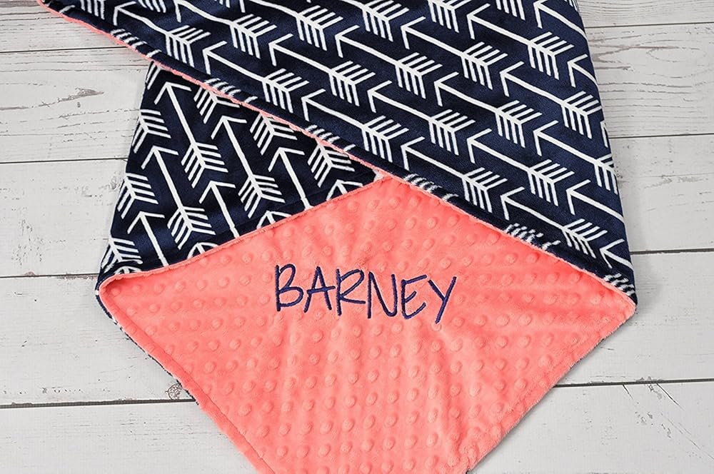 Personalized Large Adult Minky Blanket Handmade