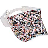 Bling Shiny Rhinestone Sports Sun Visor Hat for Women Summer Adjustable Breathable Beach Visor Caps Running Golf Sun Hat
