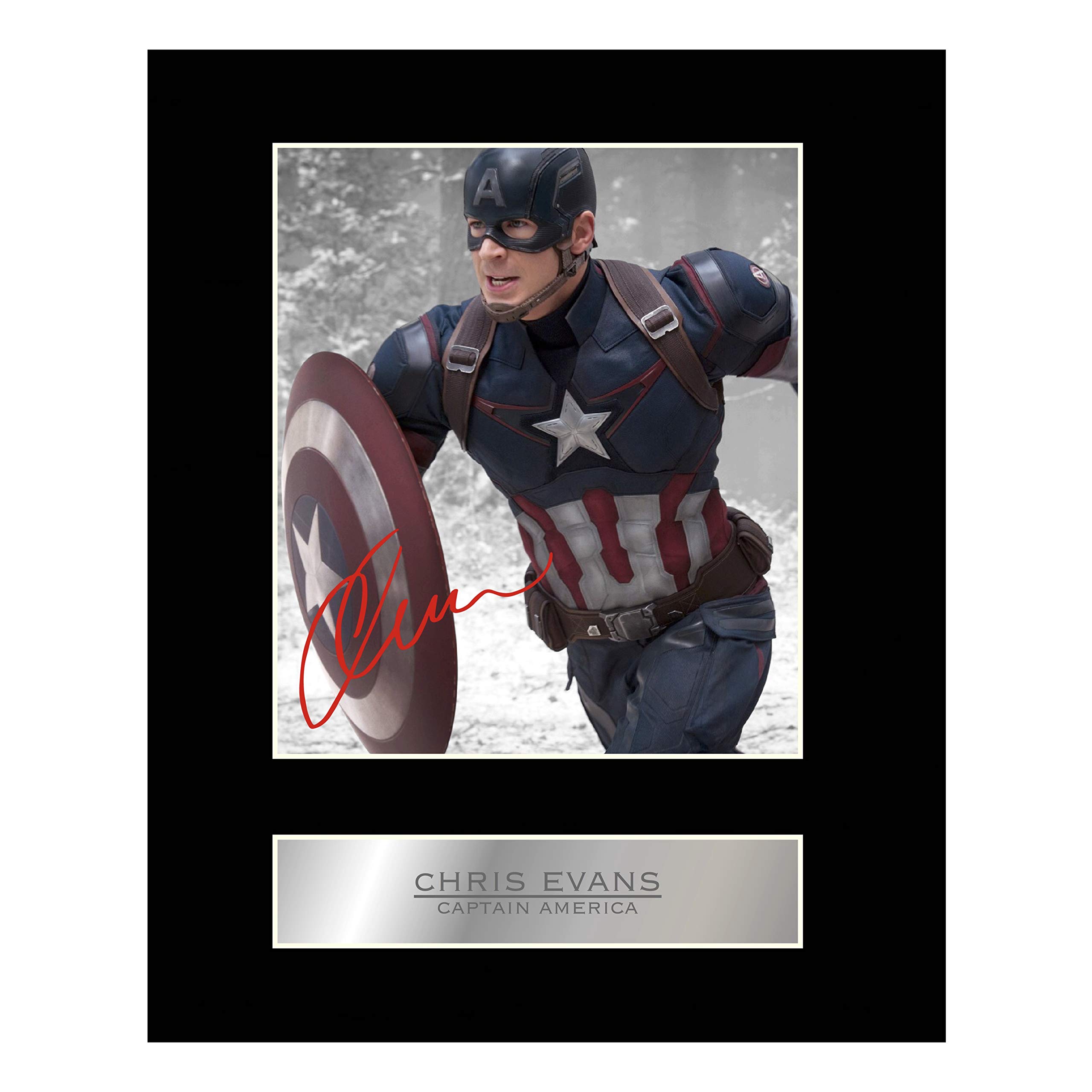 Iconic pics Chris Evans Signed Mounted Photo Display Captain America #01 Autographed Gift picture print