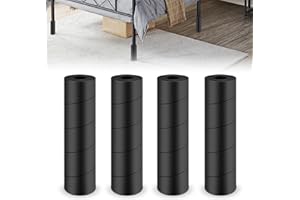 YUEYIN 4 Pcs Adjustable Bed Frame Toe Protectors, Bed Frame Leg Covers, for Protectors Toes from Collision with Bed and Furniture Leg, Thicker and More Flexible, Black