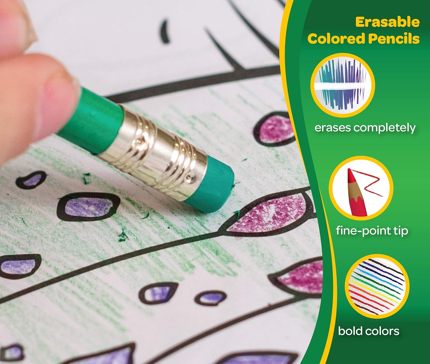 Crayola Erasable Colored Pencils, 10 Count, School Supplies: Toys & Games