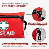 General Medi 110 Pieces Small First Aid Kit Red for Travel Home Office Vehicle view 3