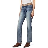 WallFlower Fearless Curvy High-Rise Flared Jeans for Women, Belted Insta Vintage Stretch Juniors Denim