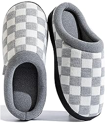 UBFEN Mens Slippers for Indoor Bedroom Memory Foam