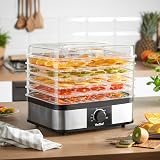 VonShef Food Dehydrator 5 Tier 250W Temperature 40-70C Stainless view 8