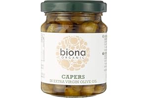 BIONA Organic Capers In Olive Oil, 120 GR