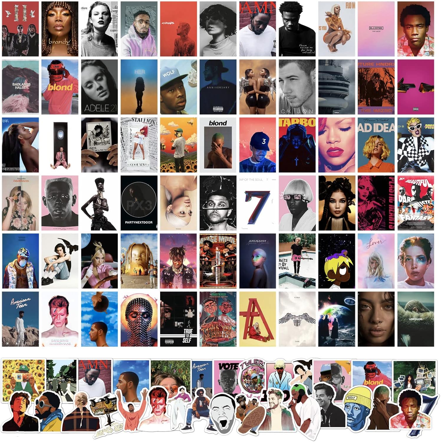Posters & Prints - Album Cover Posters, Album Covers Wall Collage Kit , Room Decor Aesthetic Vintage Pictures, Rap Posters, Cute Bedroom Photo Wall Decorations for Teen Girls, Dorm Trendy Wall Art