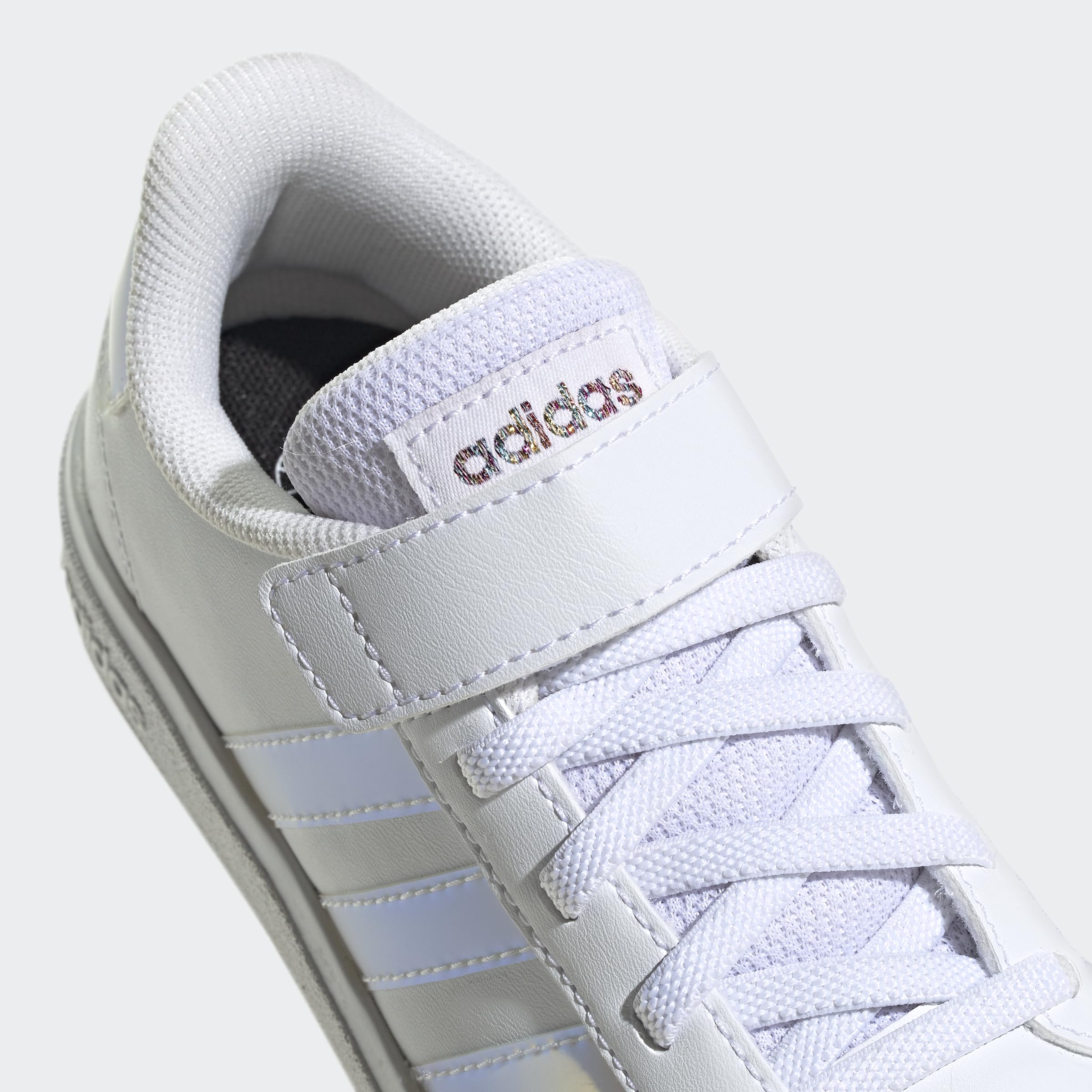 adidas Unisex-Child Grand Court 2.0 Elastic Lace and Top Strap Shoes Tennis