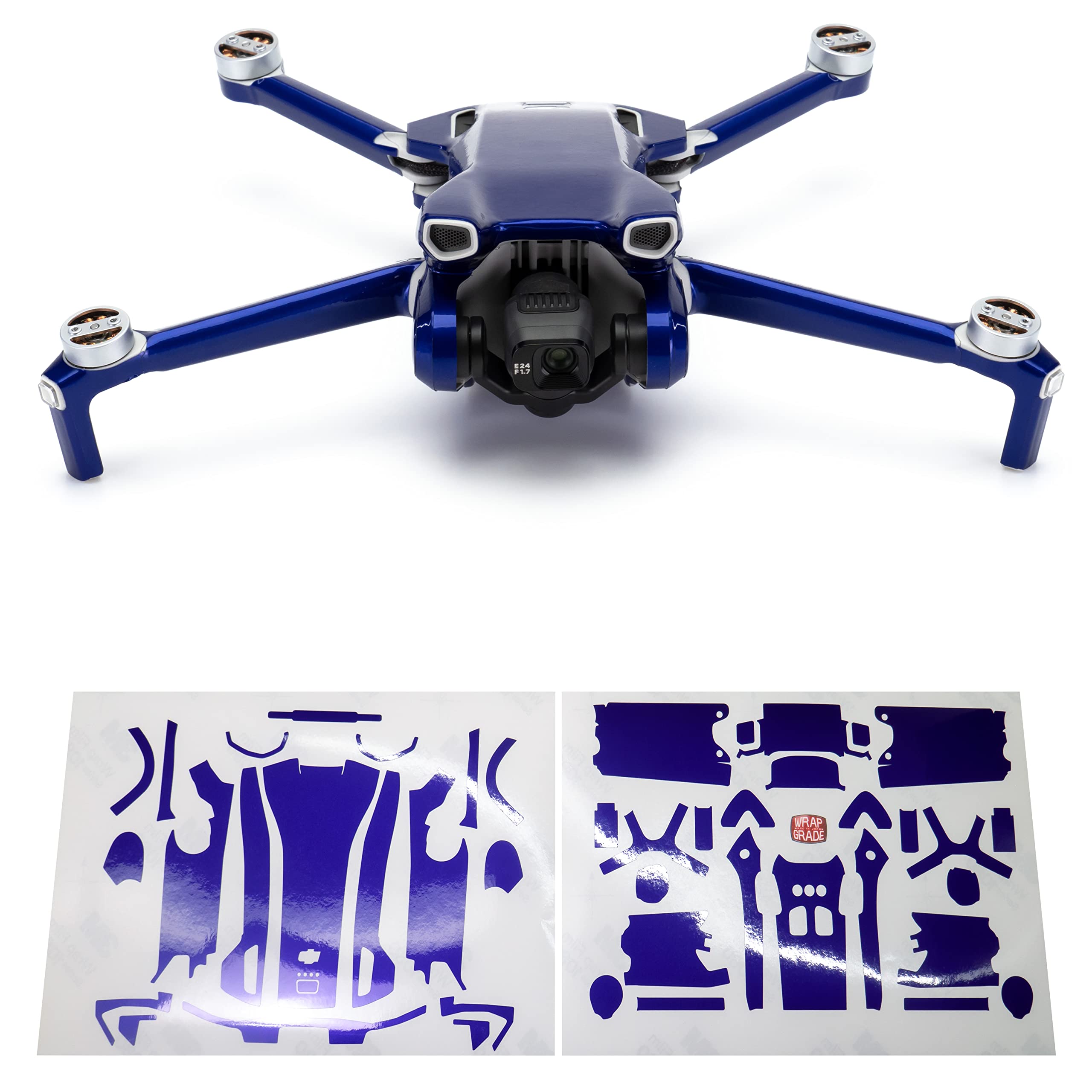 WRAPGRADE Skin Stickers compatible with DJI Mini 3 | Main Unit (STRATOSPHERE BLUE) — image 1