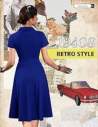 Wedtrend Royal Blue Audrey Hepburn Vintage Dress