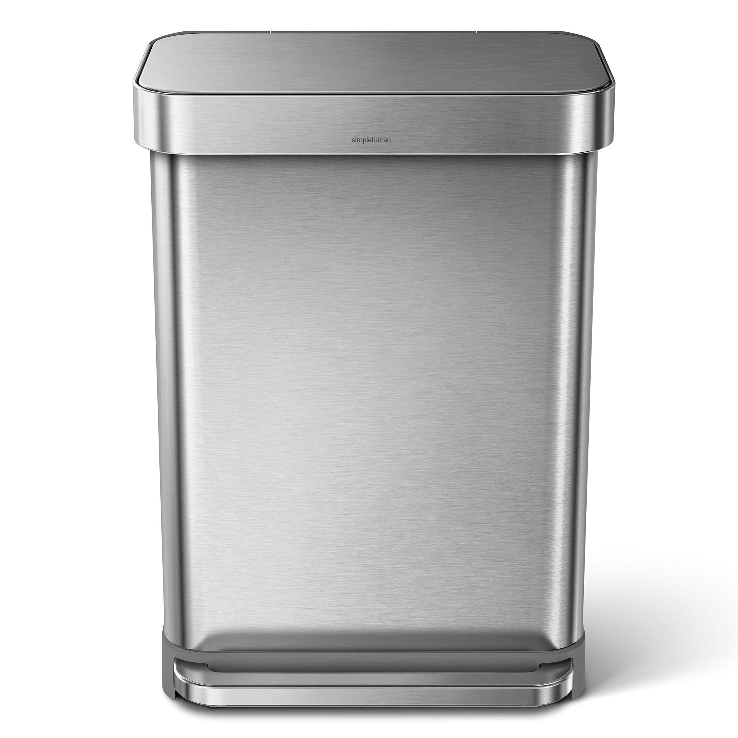 simplehuman CW2023 Trash can, 55 Liter, Brushed Stainless Steel Buy