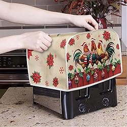 Annejudy Christmas Rooster Print 2 Slice Toaster