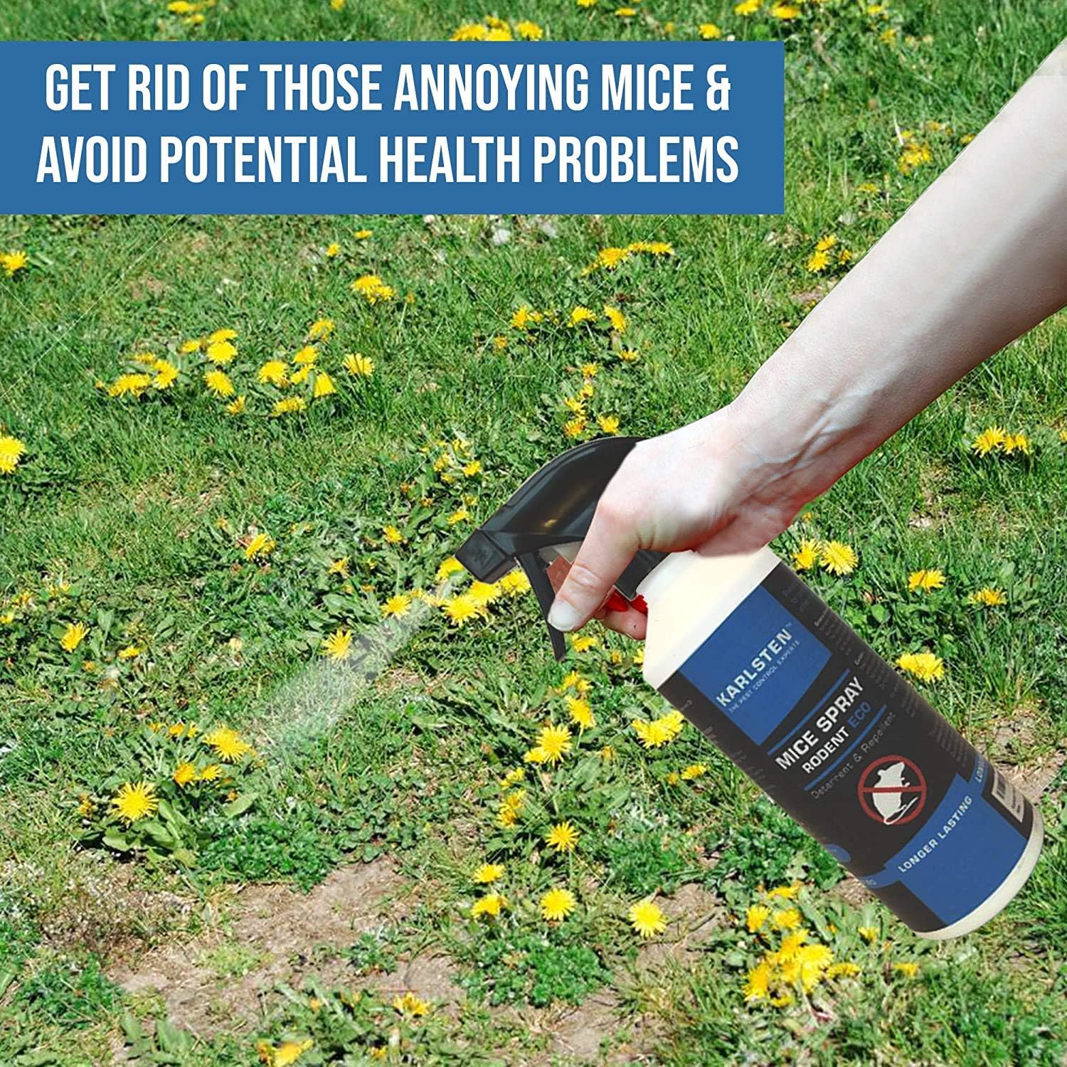 Karlsten Natural Mice/Rodent Repellent Spray, Humane Natural Deterrent