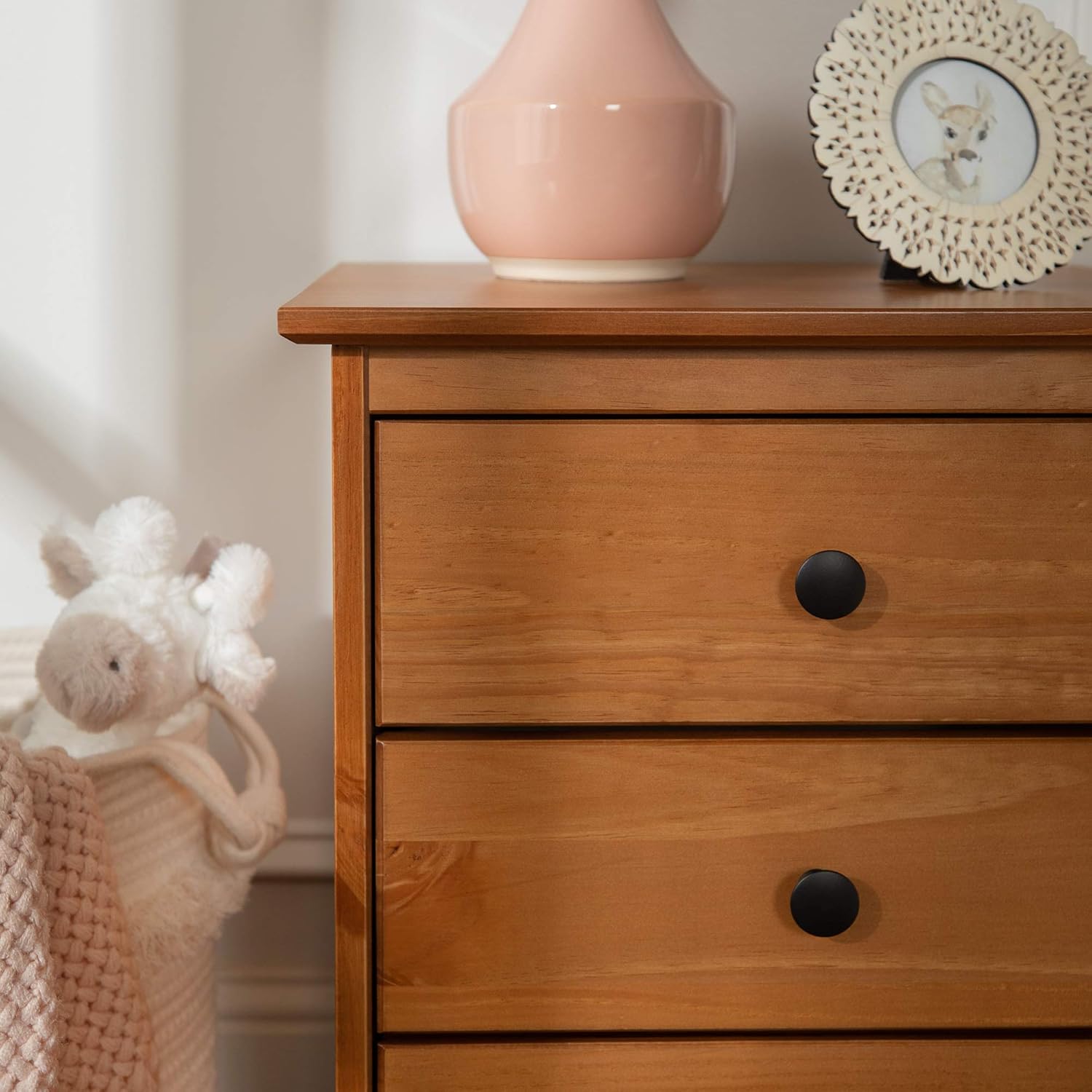 Walker Edison Furniture Company Traditional Wood 1 Nightstand Side Bedroom Storage Drawer and Shelf Bedside End Table, 18 Inch, Caramel Brown: Kitchen & Dining