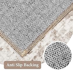 Area Rug 3x5 Vintage Rug: Washable Indoor Medallion