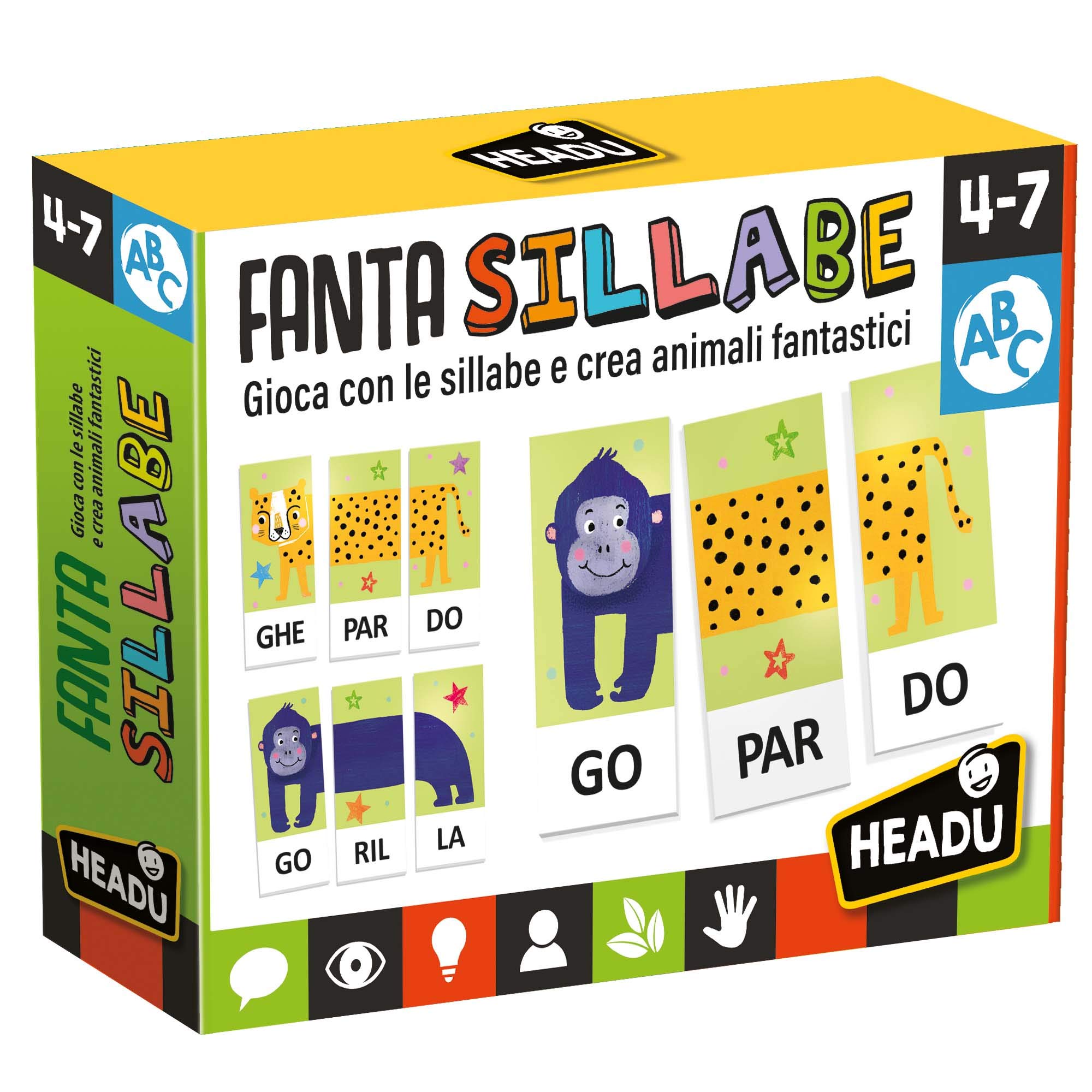 Headu - Fantasillabe Educational Games, Multicolor, 3, IT23301