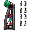 Uni Posca Multicolor Posca Markers, Mop'R Posca Paint Markers with XXL 3-19mm Round Tip for Any Surface, ACMI-Certified Non-Toxic Formula, MOPR Green
