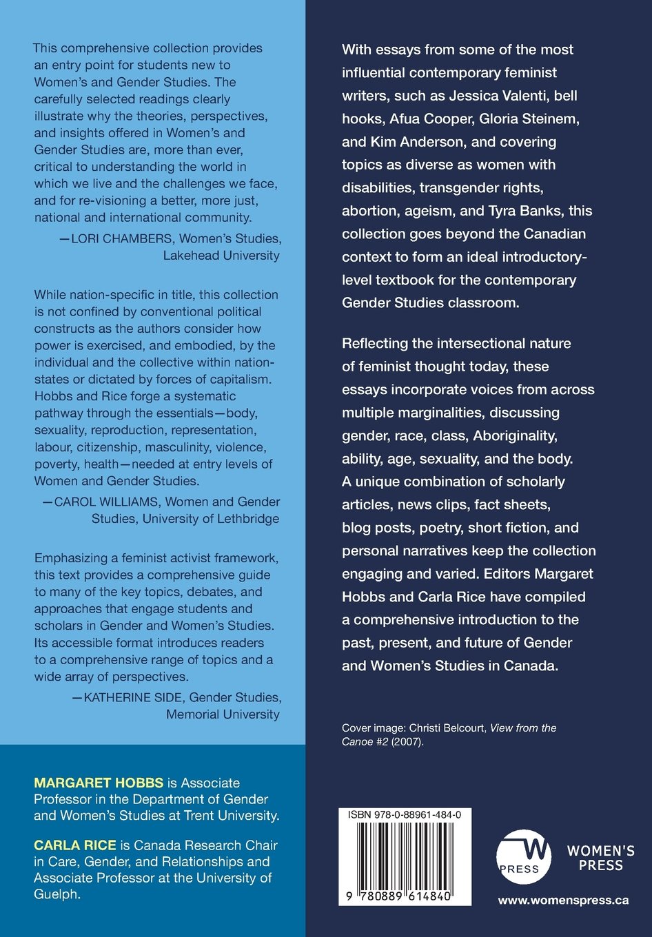 Amazon Fr Gender And Women S Studies In Canada Critical Terrain Hobbs Margaret Rice Carla Livres