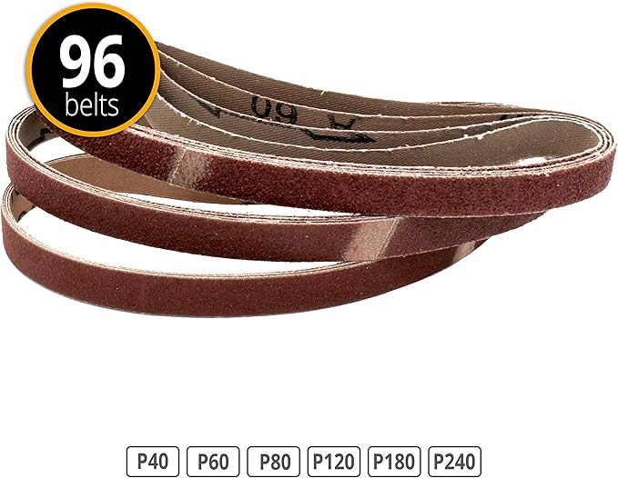 Professional Cloth Sanding Belts │ 96 pieces │ 13 x 451 mm │ Mixpack