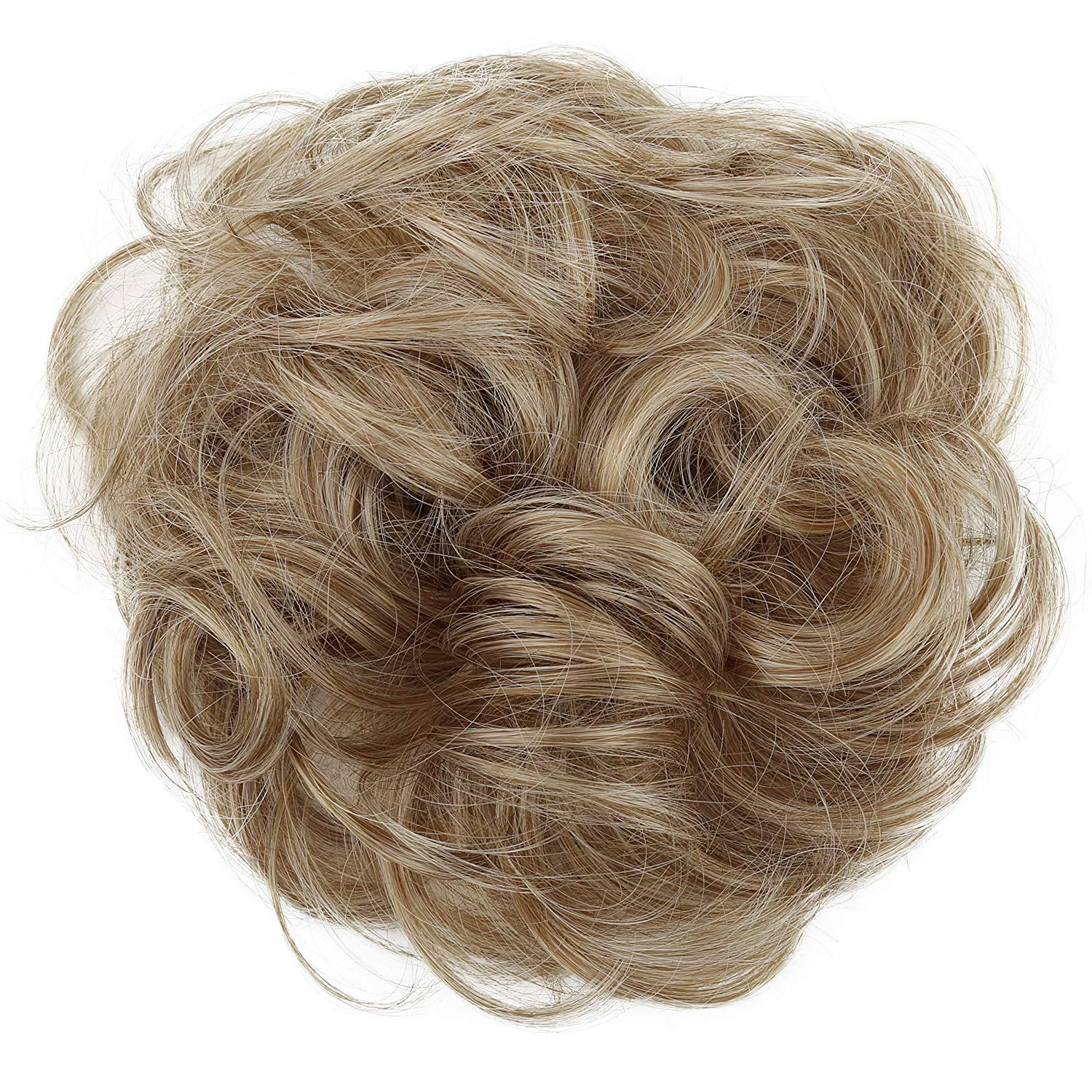 CAISHA Messy Scrunchie Bun Voluminous Wavy Hairpiece Heat-resistant Synthetic Fibres Strawberry Blonde Mix G13A — image 1