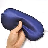 ECHOLLY Sleep Mask 100% Mulberry Silk with Travel Pouch Blue view 8