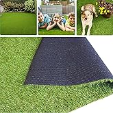 NINXANG Artificial Grass Rug 0.8 Inch Pile Height 4FTx10FT Indoor Outdoor Fake Grass Carpet with Drainage Holes Fake Grass Mats Turf Mat Turf Grass for Patio Deck Balcony Landscape Lawn
