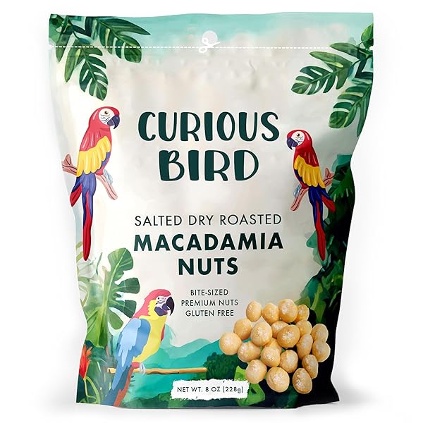 CURIOUS BIRD MACADAMIA NUTS – DRY ROASTED WITH...