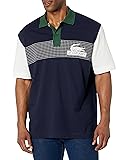 Men's Short Sleeve Loose Fit Pique Graphic Polo