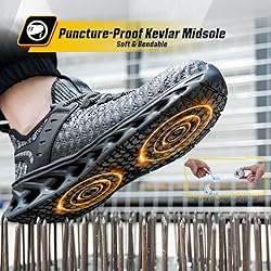 Steel Toe Shoes for Women Men Wide Non Slip