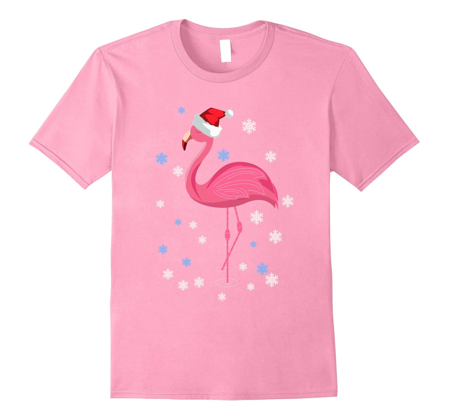 Cute Pink Flamingo Christmas Santa Hat T-Shirt-Rose – Rosetshirt