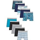 Hanes Boys' Boxer Briefs, Moisture-wicking Underwear for Boys &amp; Toddlers, Assorted, 10 Or 12 Pack