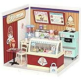 Rolife Super Creator DIY Miniature Plastic House Building Set Playset with LED, Suitable for Mini Figures Construction Toys Diorama Kit Gifts for Adults (Flavorful Ice Cream)