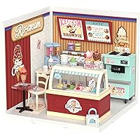 Rolife Super Creator DIY Miniature Plastic House Building Set Playset with LED, Suitable for Mini Figures Construction Toys D