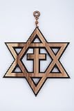 Messianic Star Ornament (8 Inch) – Wood Star of