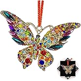 FurniGift Butterfly Christmas Ornaments - Metal Butterfly Hanging Ornaments for Christmas Tree Decorations Keepsake Gifts for Girl Friend Sister Mom