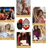 SAFRI Glass Teddy Bear Gift Box with Ruby Rose Boxed Ornament view 5