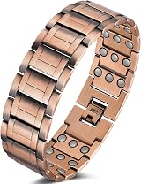 Jeracol 99.99% Copper Bracelet for Men 3X Magnetic Adjustable Gift Box