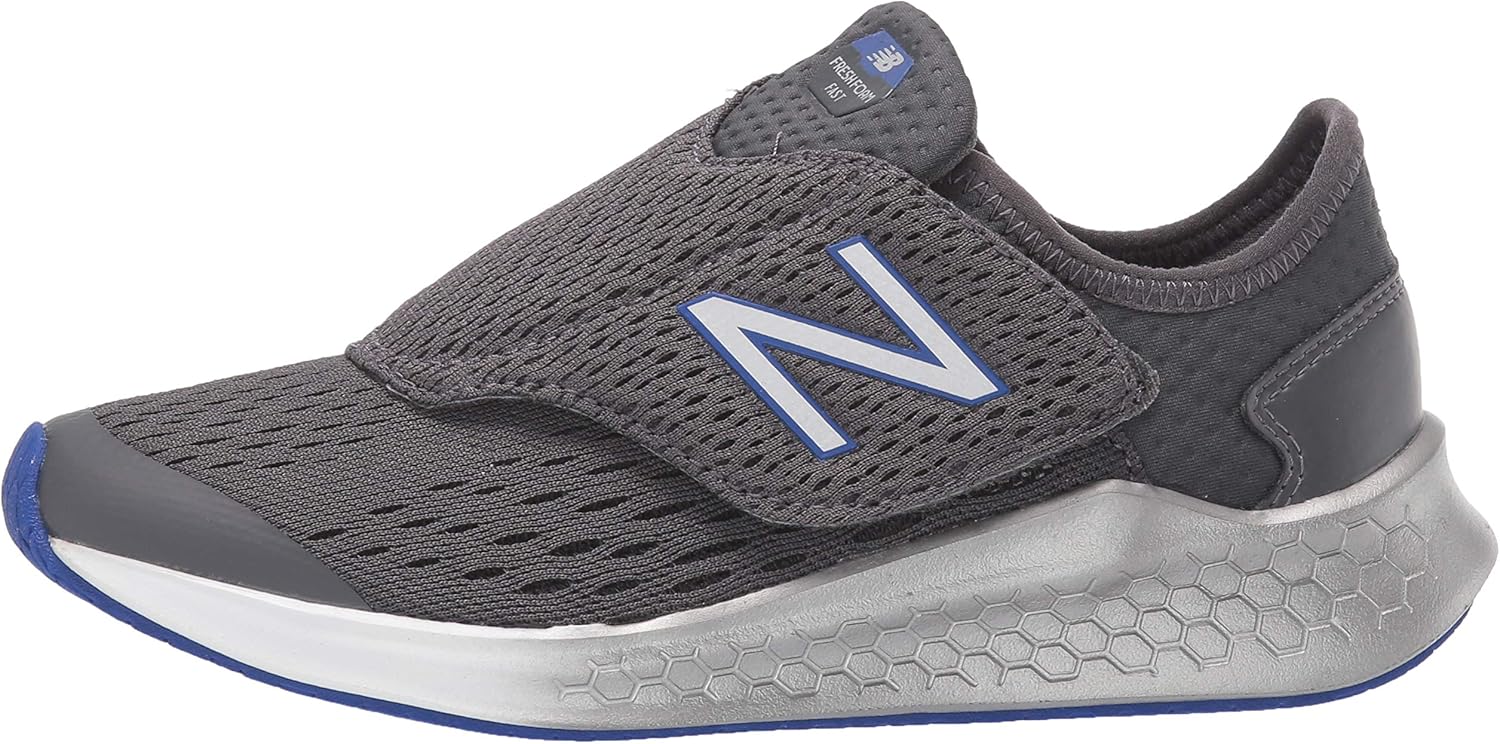 new balance kid's fresh foam fast v1 hook and loop running shoe