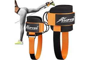 HPYGN Ankle Strap for Cable Machine, Padded Ankle Straps for Cable Machine Kickbacks, Adjustable Comfort Ankle Cuff for Gym, 