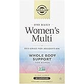 Solgar One Daily Women's Multi Whole Body Support Highly Absorbable Delayed Release Vitamin for Women, Supplement for Immune, Heart, Energy, Stress, Hair Skin Nails & Reproductive Health, 60 Servings