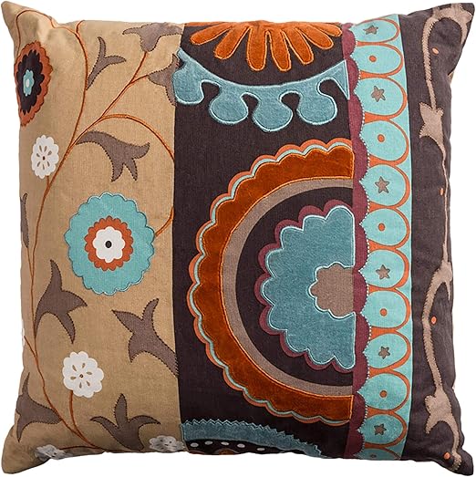Amazon Com Rizzy Home T09198 Decorative Pillow 20 X20 Blue