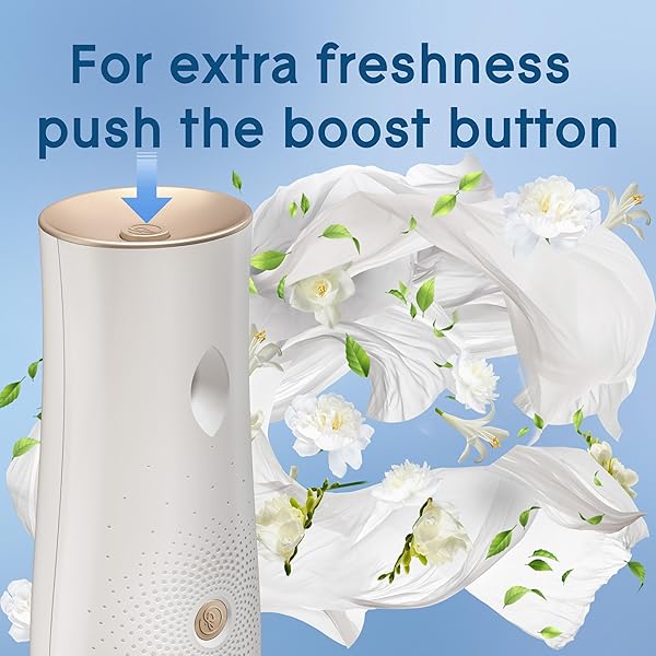 GLADE AUTOMATIC SPRAY AIR FRESHENER REFILL, SCENTED AIR FRESHENER FOR HOME AND BATHROOM, CLEAN LINEN, 6.2 OZ, 2 COUNT
