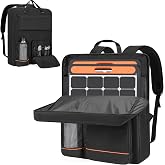 HODRANT Solar Panel Storage Bag with Pockets for 2 Panels | Travel Backpack Compatible with Jackery SolarSaga 100W 100X 200W, Padded Carrying Case, Portable Carrier, Bag Only