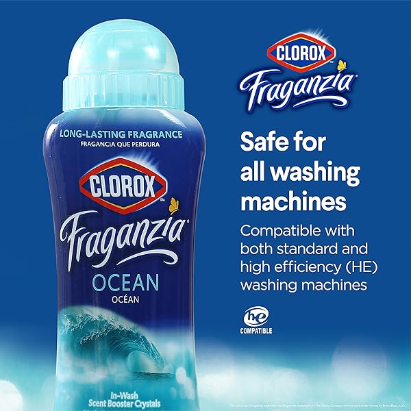 CLOROX™ FRAGANZIA™ IN-WASH SCENT BOOSTER CRYSTALS IN OCEAN SCENT, 18 OZ TWIN PACK | LAUNDRY SCENT BOOSTER CRYSTALS | IN-WASH SCENT BOOSTER FOR FRESH LAUNDRY IN OCEAN SCENT 18 OUNCE TWIN PACK, 36OZ
