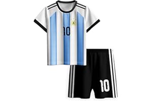 Hjshfue Kids Soccer Jersey Athletic Sports Shirt with Short Set Breathable Lightweight Training Uniform 4-12Y