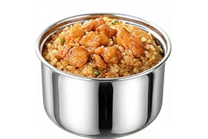 Stainless Steel Rice Cooker Inner Pot, Non-Stick Replacement Pot, Durable & Universal Fit for Multi-Cookers, Even Heating for